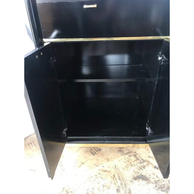Bassett Furniture Black Rolling Bar Chairish