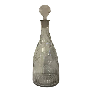 Antique 18th Century Anglo Irish Cut Crystal Wine Decanter With Original Stopper
