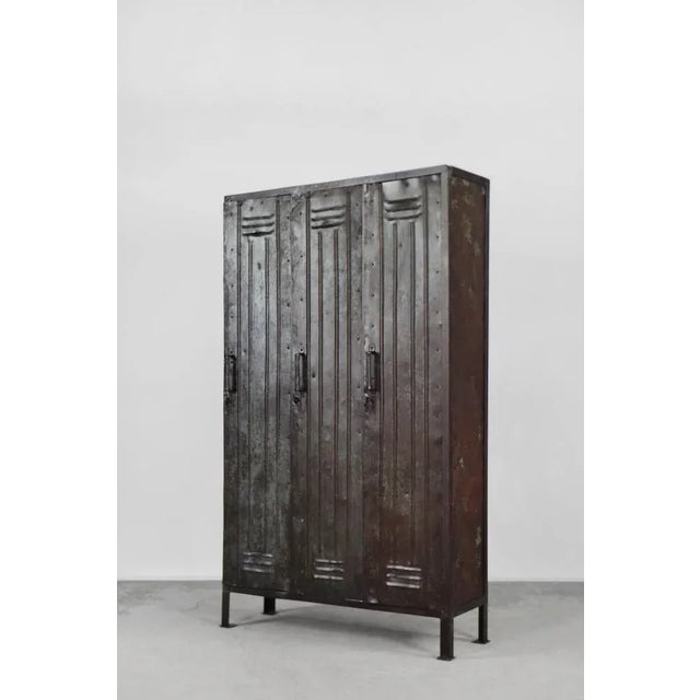 Vintage Industrial Metal Factory Cabinet, 1950s For Sale - Image 15 of 18
