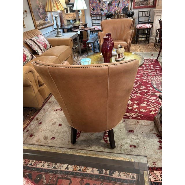 Leather Club Chairs -a Pair For Sale - Image 11 of 15