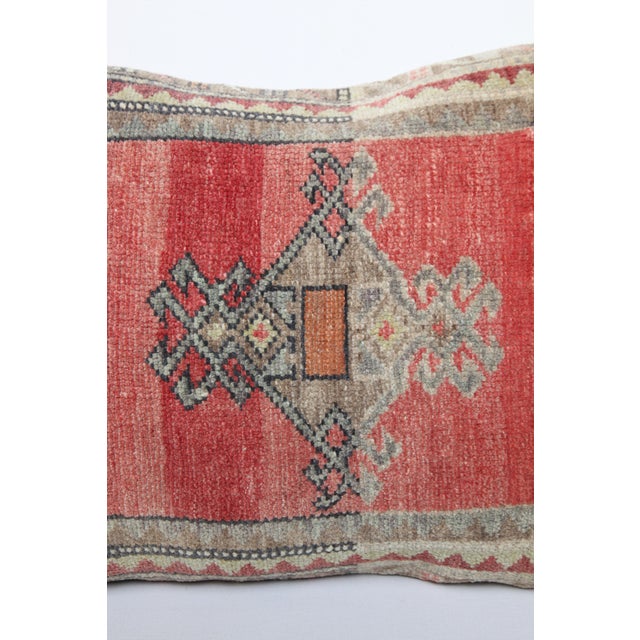 Contemporary Authentic Vintage Tribal Rug Pillow Cover -Bohemian Handwoven Tribal Rug Lumbar Pillow -19'' X 25'' For Sale - Image 3 of 10