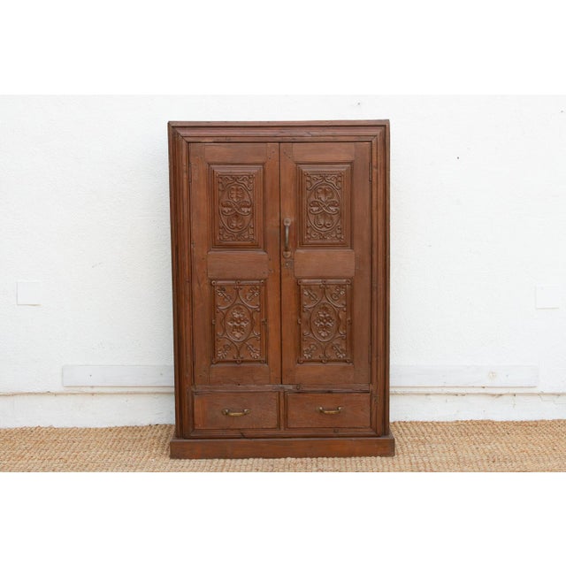 19th Century Carved Medallion Slim Cabinet For Sale - Image 12 of 12