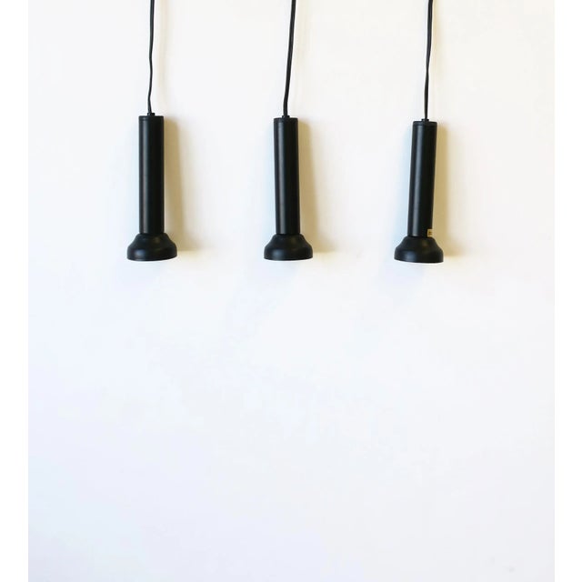 Late 20th Century Scandinavian Danish Postmodern Black Pendant Lights by NordLux, Set of 3 For Sale - Image 5 of 12