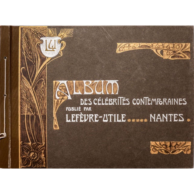 1900 - 1909 1905 French Art Nouveau Album of Biscuit Lu Collectible Postcards (Aviators) For Sale - Image 5 of 6