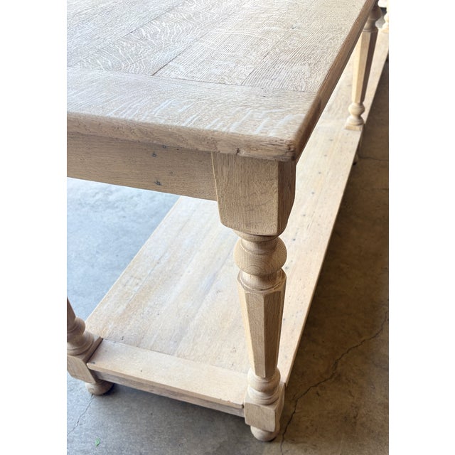 French Large 19th Century French Bleached Oak Draper's Table For Sale - Image 3 of 12