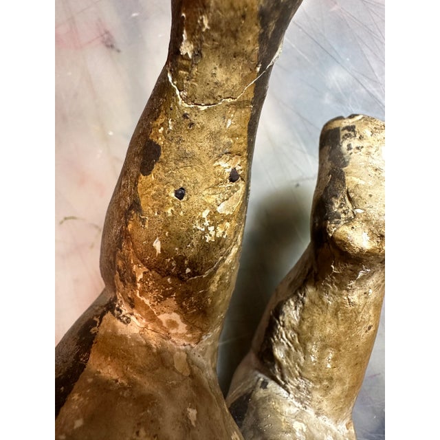 Pair 17th Century Italian Hand Carved Baroque Giltwood Putti For Sale - Image 10 of 11