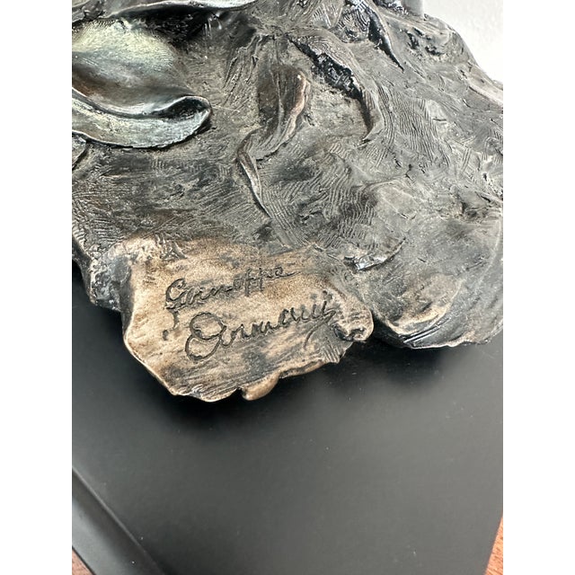 Black Vintage 1993 Florence Giuseppe Armani the Embrace Lovers & Horse Sculpture #480m For Sale - Image 8 of 10
