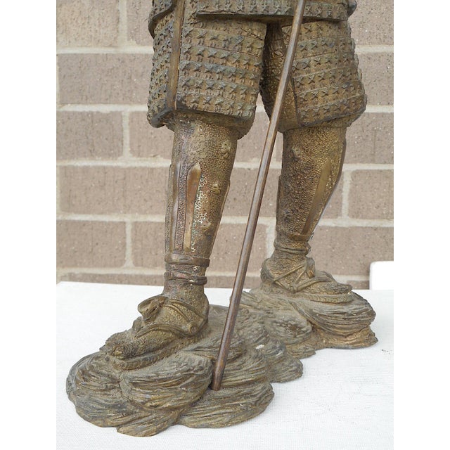 Vintage Bronze Japanese Samurai Warrior Statue Detailed Chairish