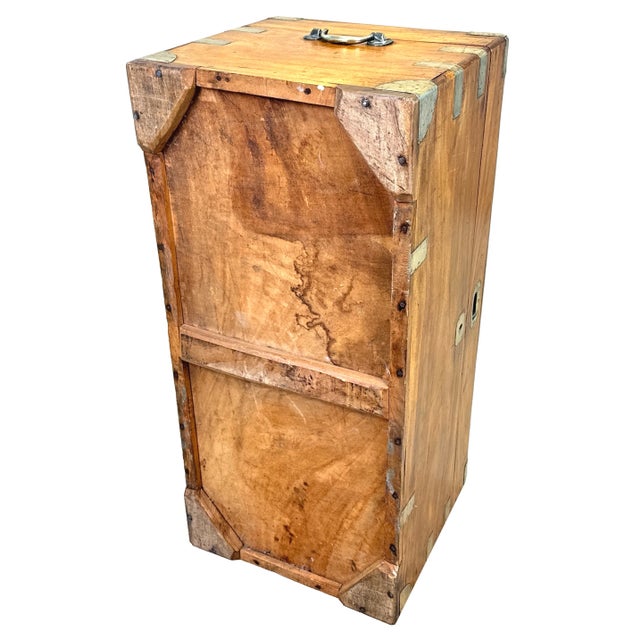 Small 19th Century Camphor Wood Campaign Trunk, 1860s For Sale - Image 10 of 13