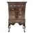 Antique Walnut Highboy Dresser Desk With Pullout Writing Surface For Sale