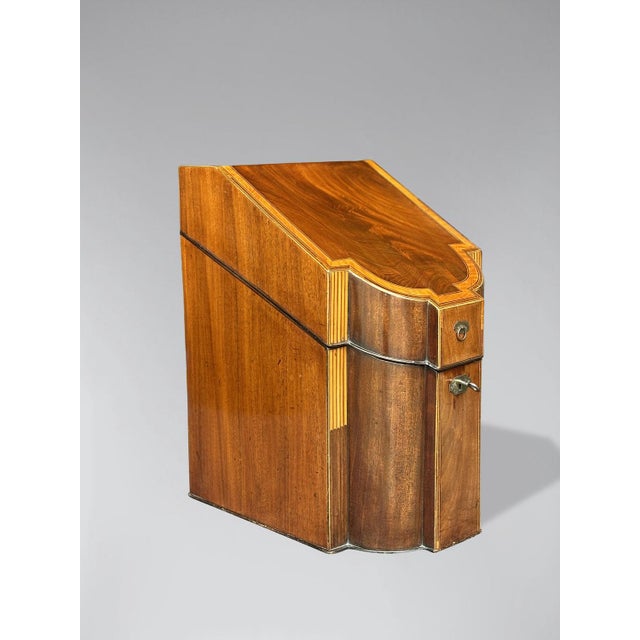 Brown 18th Century George Iii Period Mahogany Knife Box, 1790 For Sale - Image 8 of 8