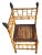 Vintage English Bamboo Rattan Corner Chair For Sale - Image 4 of 6