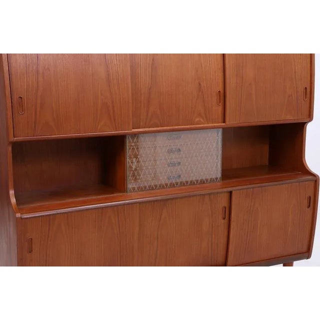 Mid-Century Teak Highboard by Poul M. Jessen for Viby, Denmark, 1960s For Sale - Image 10 of 17