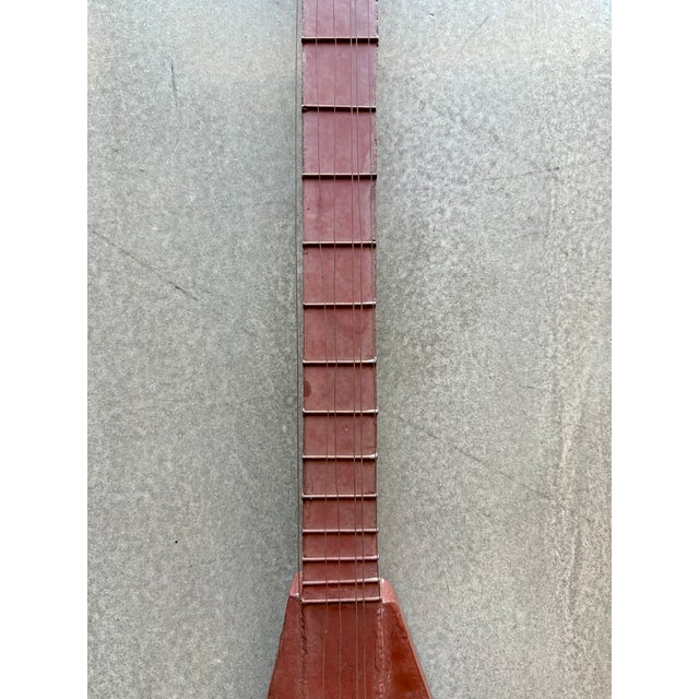 1970s Custom Oversized Metal Flying v Guitar Abstract Steel Sculpture Art For Sale - Image 12 of 18