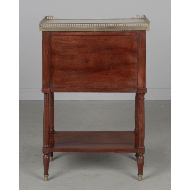 Louis XVI Style Marble Top Nightstand or Side Table For Sale - Image 4 of 9