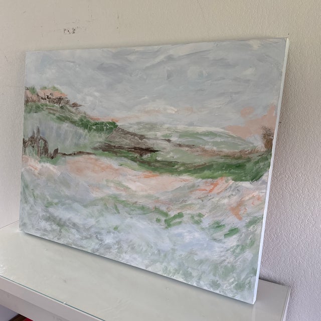 Original Abstract Landscape Acrylic Painting on Large deep gallery wrapped Canvas. Created by myself, Dawn Lensing. Other...
