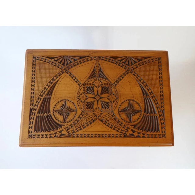 Wood Antique Dutch Hand Carved Wooden Side Table For Sale - Image 7 of 9