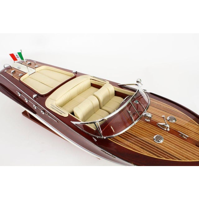 Brown Riva Aquarama Speedboat Model with Cream Interior For Sale - Image 8 of 18