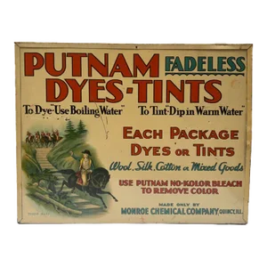 Vintage 1930s Putnam Dyes Display Cabinet