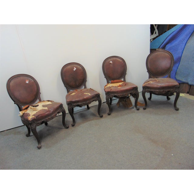 Traditional 19th Century Regency Carved Mahogany Dining Chairs - Set of 4 For Sale - Image 3 of 10