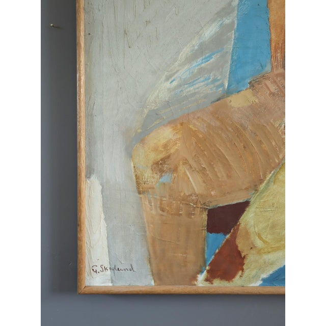 1960 Mid-Century Modern 'Astrid' Swedish Semi-Abstract Figurative Nude Oil Painting, Framed For Sale - Image 6 of 11