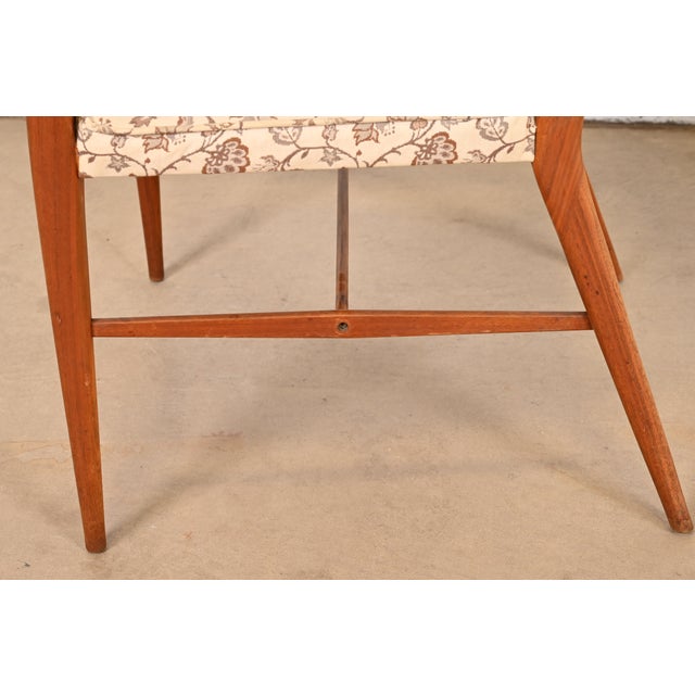 Paul McCobb for Directional Sculpted Walnut Armchairs, Pair For Sale - Image 9 of 11