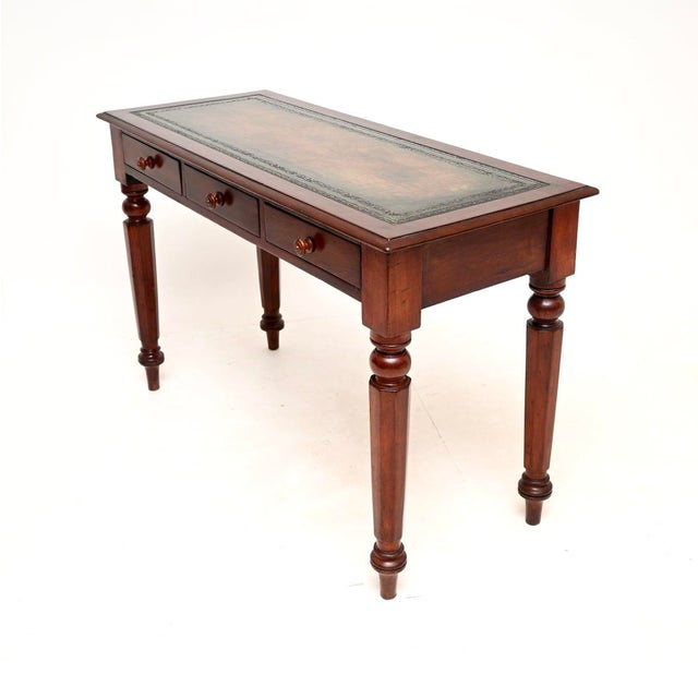 Mid 19th Century Antique William IV Writing Table with Leather Top, 1840 For Sale - Image 5 of 10