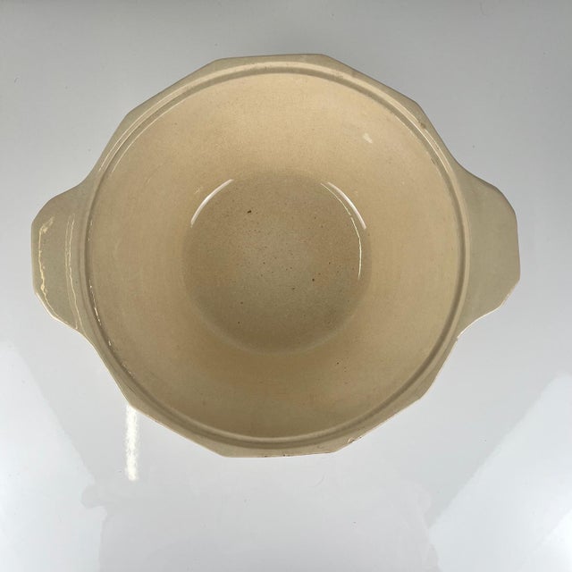 20th Century Salad Bowl with Floral Motif from Sarreguemines, 1920s For Sale - Image 4 of 12
