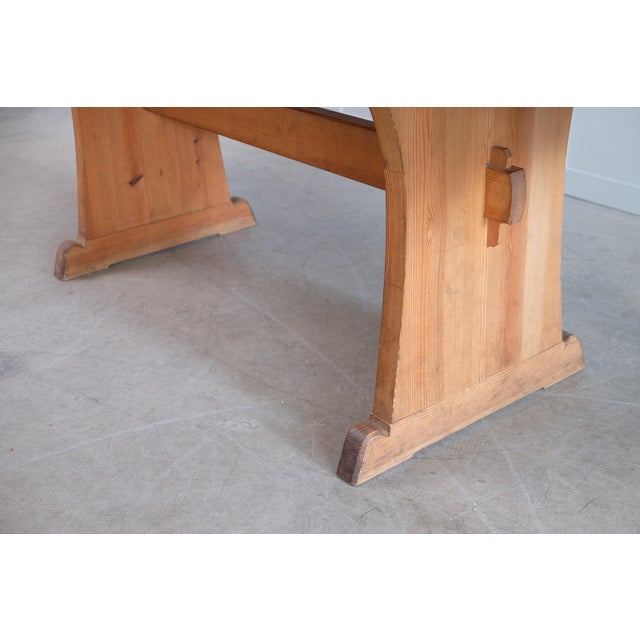 Large Scandinavian Modern Pine Sports Table by Axel Einar Hjorth for Nordiska Kompaniet, 1930s For Sale - Image 6 of 13