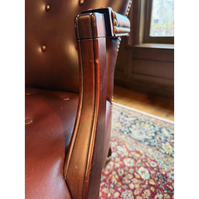 Brown Georgetown Swivel-Tilt Chair For Sale - Image 8 of 9