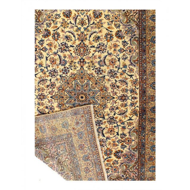 Pasargad DC Fine Hand Knotted Vintage Kashan Rug For Sale - Image 4 of 9