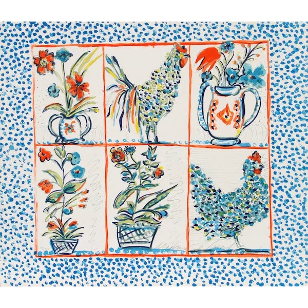 Margaret Israel, "Rooster," Lithograph For Sale