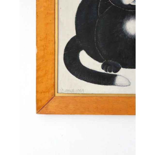 "Looking" by William Chappell dated 1964. Two robust cats staring out at the viewer with a hypnotizing stare is the theme...