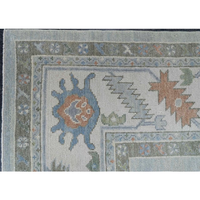Early 21st Century Turkish Oushak Rug 8'3" x 9'8" #20409 For Sale - Image 5 of 8