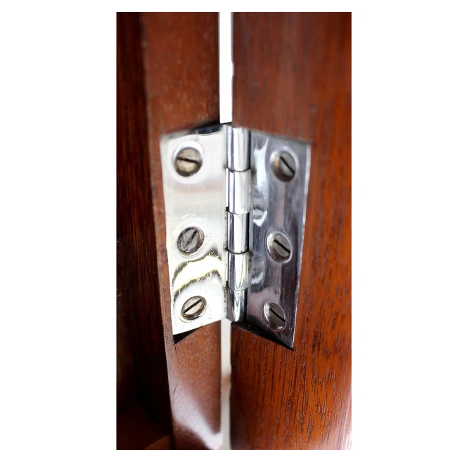 English Art Deco Blonde Walnut Triple Breakfront Wardrobe, 1930 For Sale - Image 12 of 14