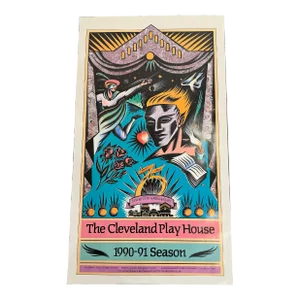 Cleveland Playhouse Theatre 1990-1991 Season Poster Art Deco 90’s