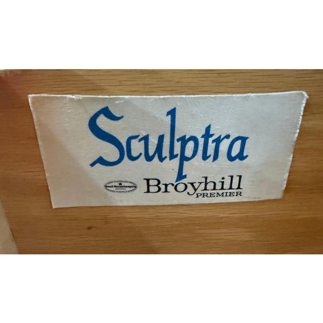 Mid-Century Modern Broyhill Sculptra Walnut 9-Drawer Dresser For Sale - Image 10 of 10