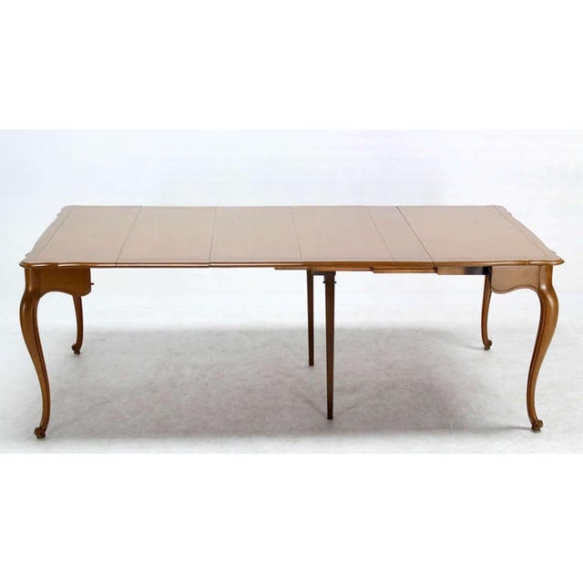 French Provincial Flip Top Console Dining Table w/ Three Leaves Extensions MINT! For Sale - Image 10 of 10