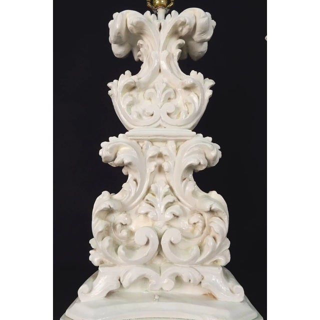 Mid 20th Century Large 1950s Dorothy Draper Baroque Element Table Lamps - A Pair For Sale - Image 5 of 7