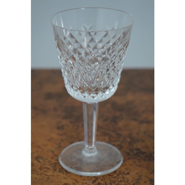 Traditional Set of 8 Waterford Crystal 6 Inch Cut Crystal Wine Glasses For Sale - Image 3 of 10