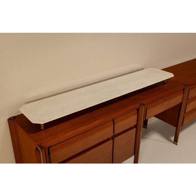 Brown Sideboard by Giulio Moscatelli for Tonelli and Broggi, Italy, 1957 For Sale - Image 8 of 14