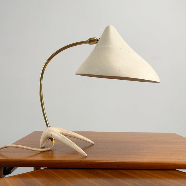 Cream Cream-Colored Table Lamp with Crows Foot from Cosack, Germany, 1950s For Sale - Image 8 of 8