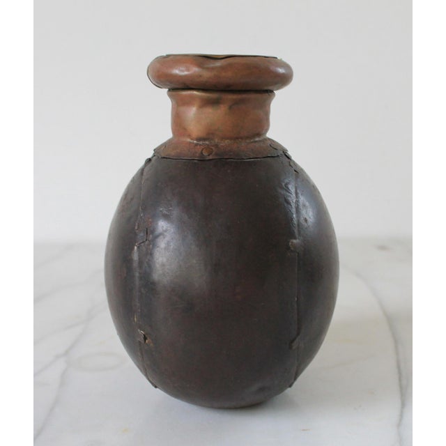 Indian Hand Crafted Vintage Iron Oil or Water Storage Vessel For Sale - Image 3 of 9