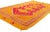 74570 Vintage Berber Moroccan Rug, 03’08 x 06’05. The stark shades of yellow, orange and red woven into this piece work...