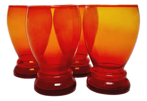 Postmodern Juice Set from Barbara Glassworks, Poland, 1970s, Set of 4