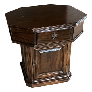 1980s Ethan Allen End Table Octogan Shape, Attributed For Sale