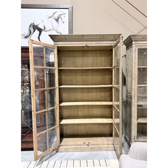 Wood Arhaus Chorus Theory Reclaimed Pine French Casement Display Cabinet For Sale - Image 7 of 12