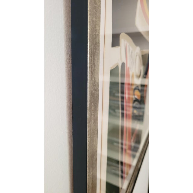 1970s 1970s Pierre Celice Abstract Lithograph, Framed For Sale - Image 5 of 6