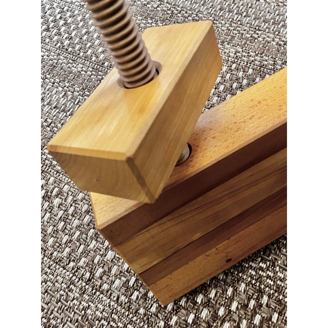 Tan Vintage Modern Professional Bookbinding Double-Block Finishing Press For Sale - Image 8 of 12