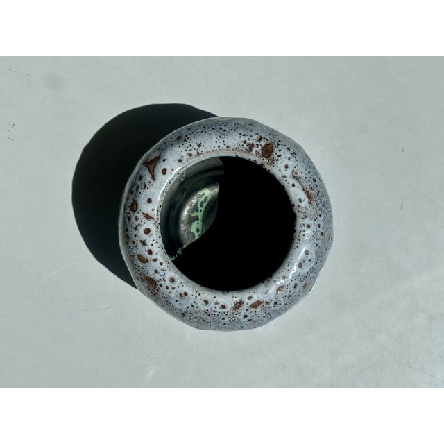 Studio Ceramic Vase with Lava Glaze from KTU Unterstab, Langenhessen, Germany, 1960s For Sale - Image 10 of 13